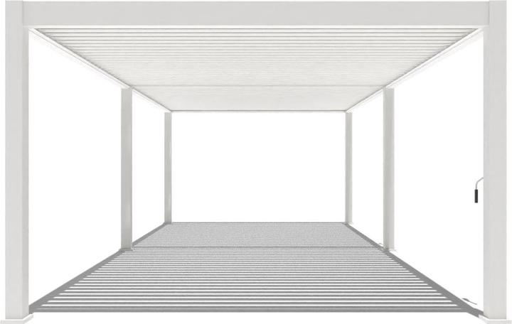 Produktbild Weide Pergola Deluxe Plus 4x8m mit Lamellendach Weiss (400 cm, 800 cm)