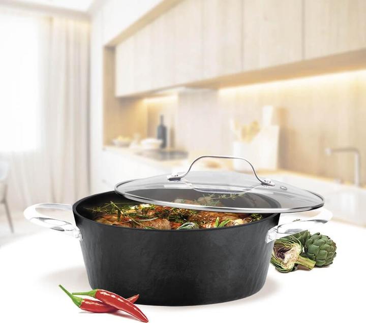 Image du produit Maestro Garnek z pokrywką 24cm Rock Stone MR-4424 (24 cm, Ensemble de casseroles et de poêles de cuisson, Aluminium)