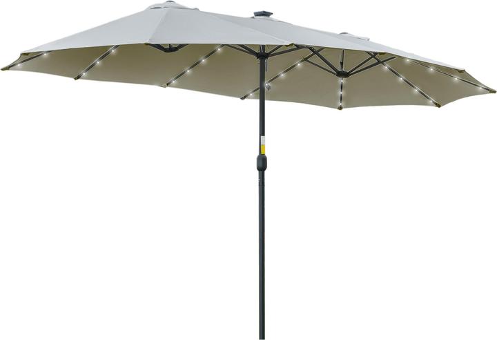 Actual product image Outsunny Parasol with Solar LED Light (2.65 m)