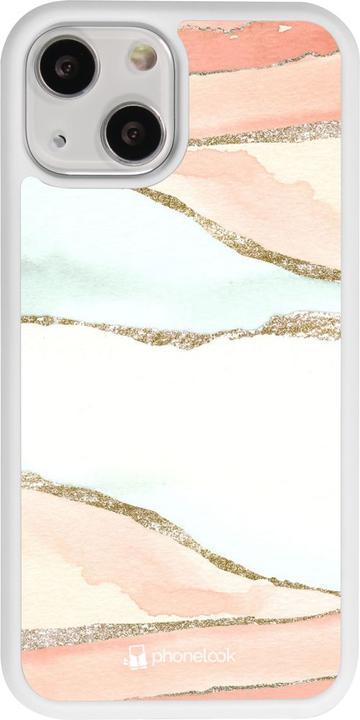 Immagine prodotto PhoneLook Coprire il Silicone Bianco Arancione Scintillante (Apple iPhone 13 mini)