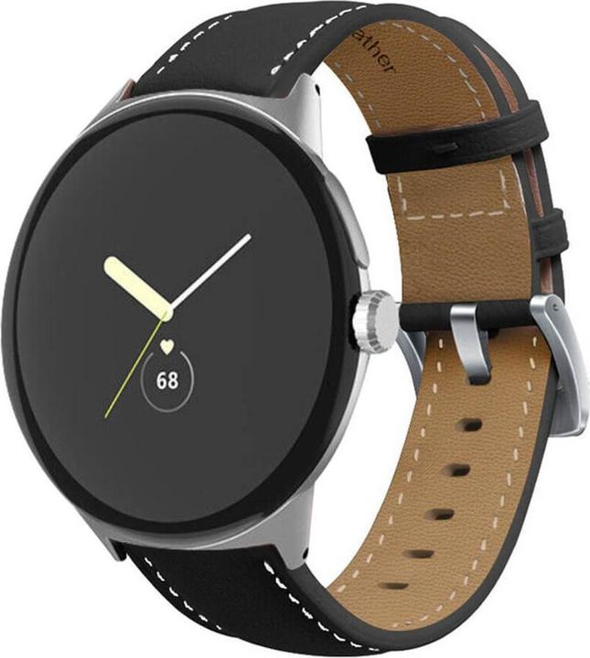 Cover-Discount Google Pixel Watch - Cinturino in pelle nera (Ecopelle)