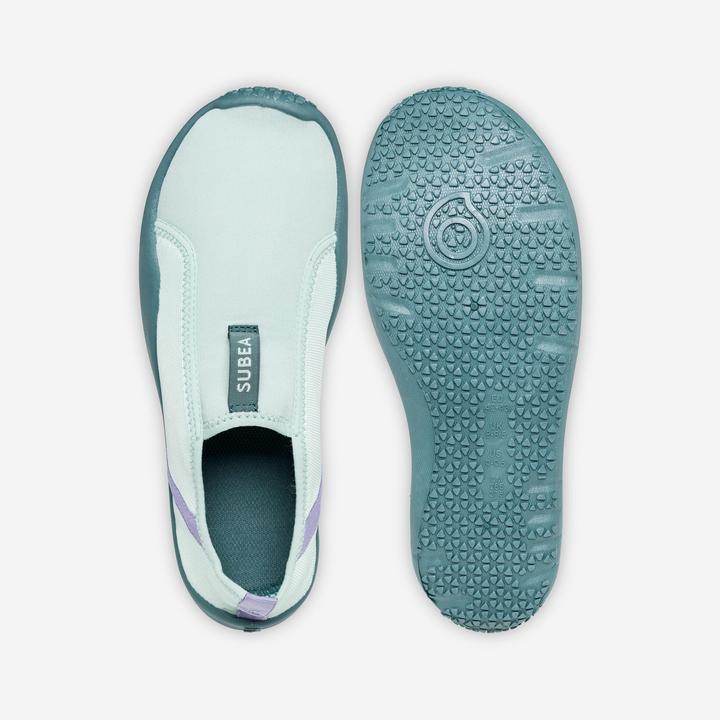 Actual product image Subea Women's/men's elasticated aqua shoes 120 light green (39)
