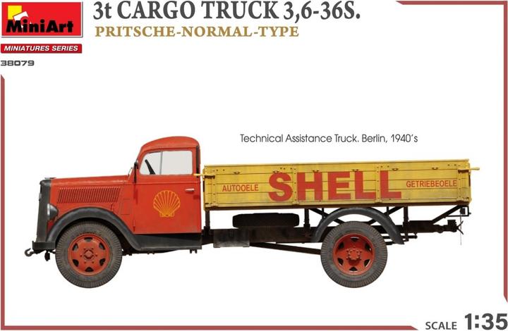 Actual product image 1:35 3t Cargo Truck 3,6-36S Platform Wagon