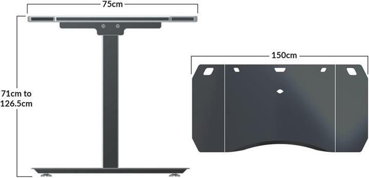 Actual product image Halberd Chimera Gaming Table 150cm Stance