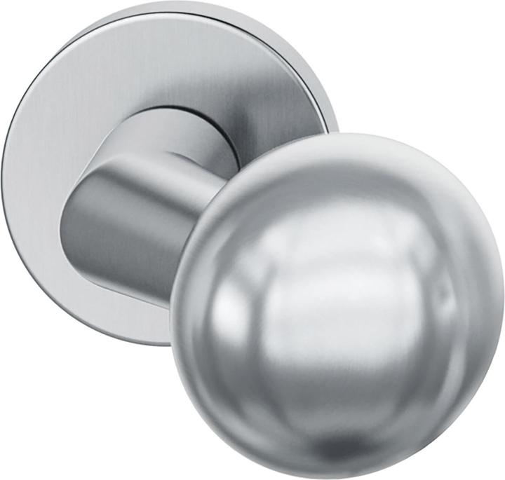 Actual product image FSB Door knob 23 08246 03400 ASL/AGL fixed on rosette, satin stainless steel (Door handle)