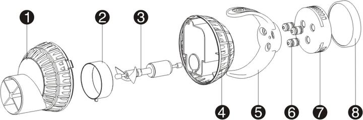 Produktbild SunSun JVP-133 Strömungspumpe 10000 l/h 16 W Aquarium Pumpe 1 Düse Magnethalter