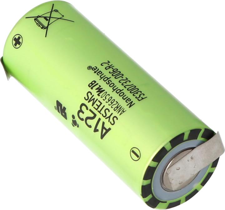 Image du produit A123 Systems Akku ANR26650M1B, mit Lötfahnen Z-Form (1 pcs, 2500 mAh)