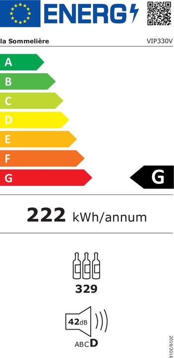 Etichetta energetica La Sommelière Frigorifero per vini VIP330V