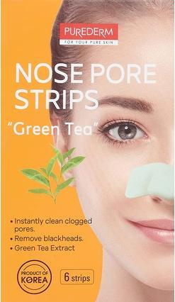 Produktbild Purederm Nose Pore Strips Tea Tree Cleansing Patch For Nose 6 Pcs. (Mitesserentferner)