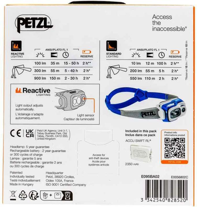 Image du produit Petzl Swift RL (900 lm)