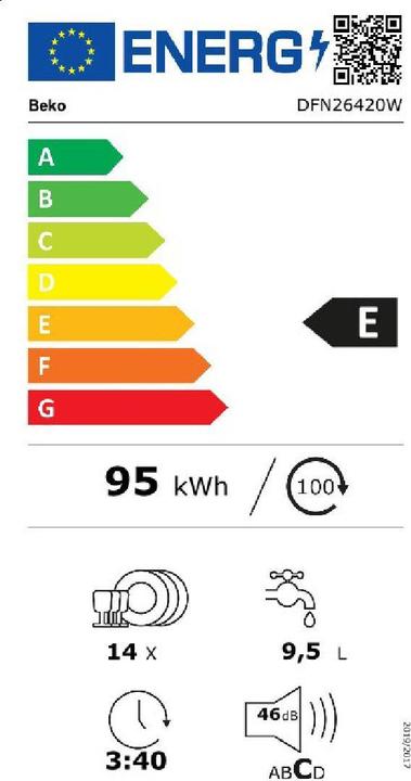 Energie-Label Beko DFN26420W