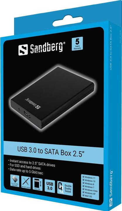 Produktbild Sandberg USB 3.0 to SATA Box 2.5" (2.5")