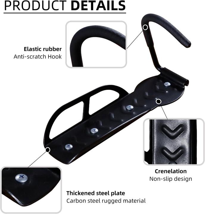 Actual product image CCLife 4er Set Velo-Wandhalterung