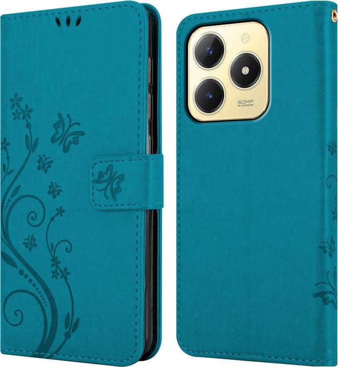 Produktbild Cadorabo Hülle für Realme C61 / C63 mit Blumen Muster (CAT S61, Realme C63)