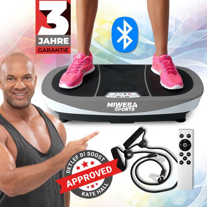 Produktbild Miweba Sports Vibrationsplatte MV200 Fitness Vibrationsgerät Vibrationsboard 3D (Grau)