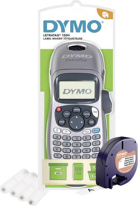 Produktbild Dymo Beschriftungsgerät LetragTag 100H inkl 4 AA Batterien