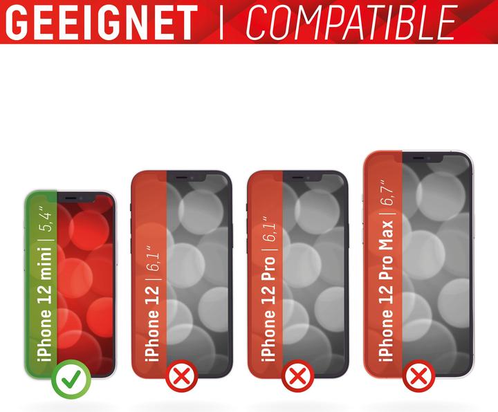 Actual product image Displex Real Glass, Full Cover Panzerglas (1 Piece, Apple iPhone 12 mini)