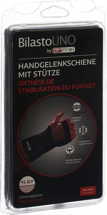 Produktbild Bilasto Uno Handgelenkschiene links mit Stütze (One Size)
