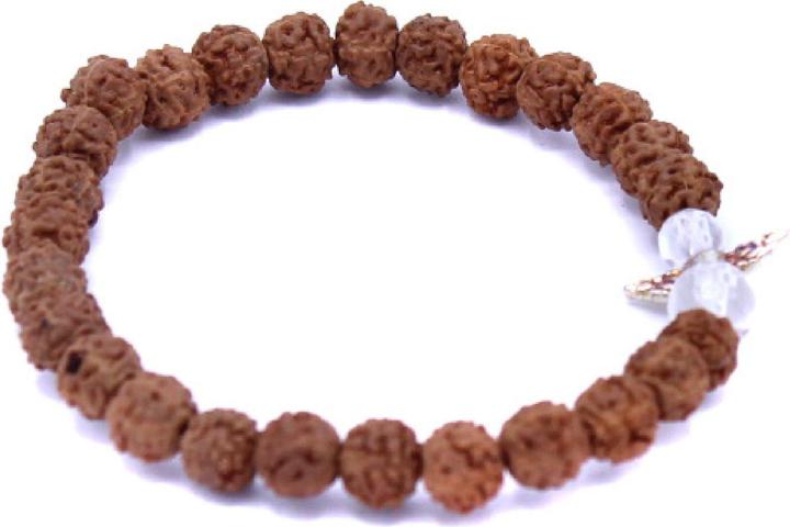 Immagine prodotto Bracciale protettivo con gemme Rudraksha R304-130 (Perline di pietra preziosa da 4 mm)