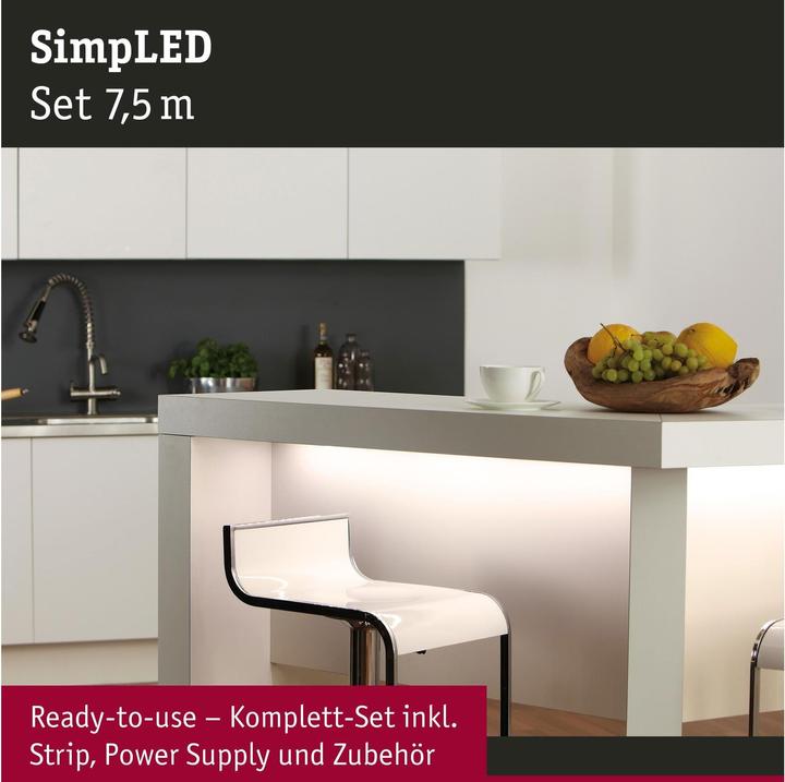 Image du produit Paulmann Bande LED Simp (Blanc chaud, 750 cm, Intérieur)