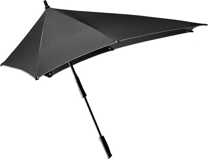 Senz xxl stokparaplu rein schwarz reflektierend