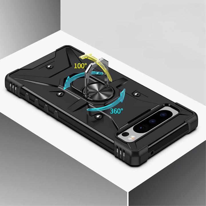 Produktbild Cover-Discount Google Pixel 8 Pro - Armor Case mit Kickstand schwarz (Google Pixel 8 Pro)