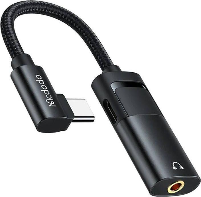 Immagine prodotto Mcdodo Adattatore da USB-C a AUX Mini Jack 3,5 mm + USB-C (USB tipo C, Jack da 3.5mm)