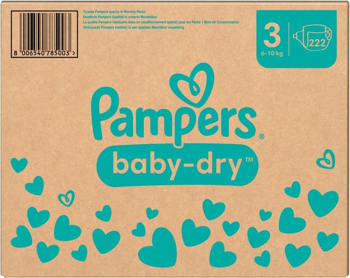 Immagine prodotto Pampers Baby-Dry (Dimensione 3, Pacco mensile, 222 Pezzo/i)