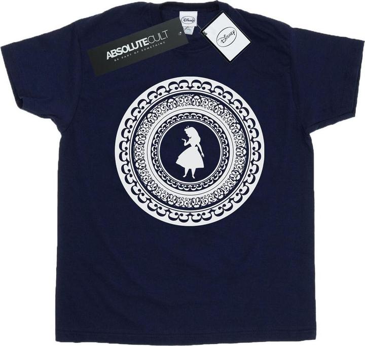 Actual product image Disney Womens/Ladies Alice In Wonderland Circle Cotton Boyfriend T-Shirt (XL)