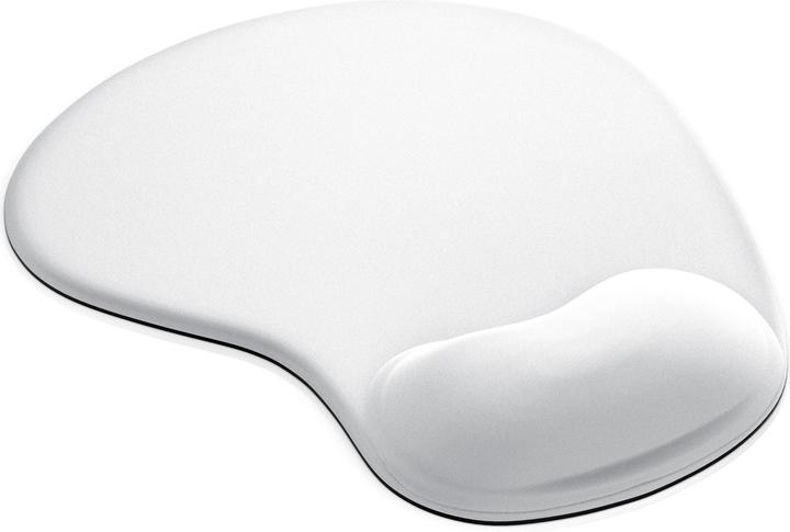Actual product image CSL Mouse pad with gel cushion & wrist rest, comfort office mouse mat, white (S)