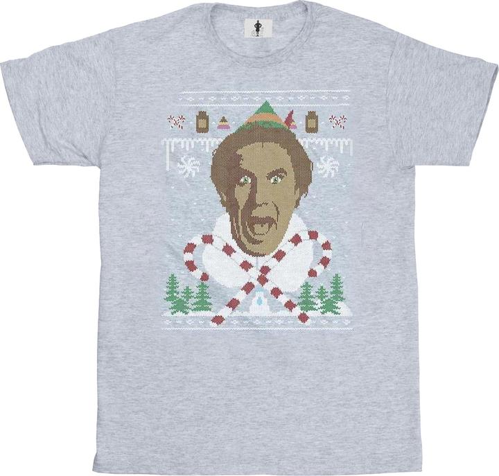Actual product image Elf Mens Christmas Fair Isle T-Shirt (XL)