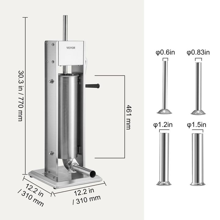 Actual product image Ich-zapfe Sausage filler, sausage filling machine, sausage press - 7 litres
