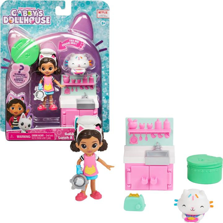 Actual product image Spin Master Gabby's Dollhouse Cat-Tivity Pack Lunch And Munch