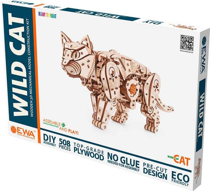Image du produit Eco Wood Art Kit de maquette 3D en bois - Chat brun