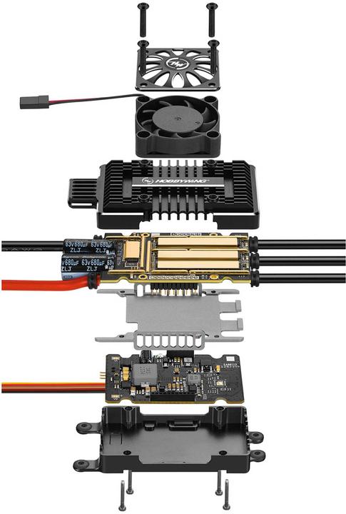 Actual product image Hobbywing Platinum Pro 180A HV regulator V5 6-14s, 10 A BEC
