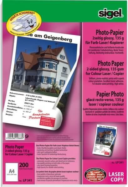Actual product image Sigel Laser photo paper (135 g/m², A4, 200 x)