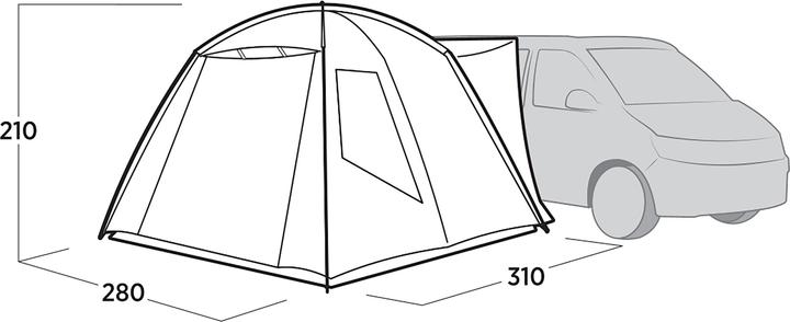 Produktbild Easy Camp Kuppel-Busvorzelt Utne (grau, Modell 2025) (Vorzelt, 7.60 kg)