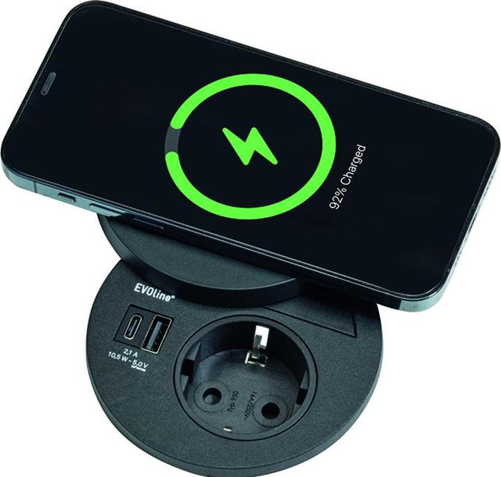 Evoline Einsetz-Modul ® Circle80, Qi-Charger (1 Stk.)