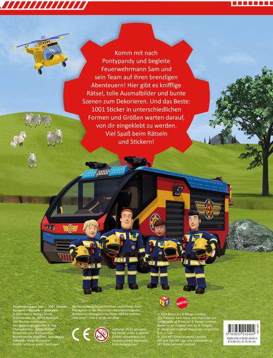 Actual product image Panini Fireman Sam: 1001 stickers: stickers - puzzles - colouring in