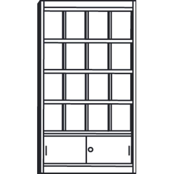 Produktbild Kerkmann Print-Prospektschrank, 16 x DIN A4, lichtgrau (A4)