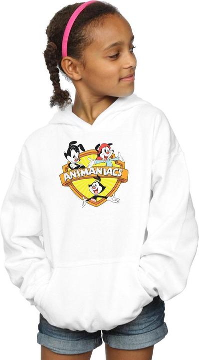 Actual product image Universal Textiles Girls Logo Crest Hoodie (116)