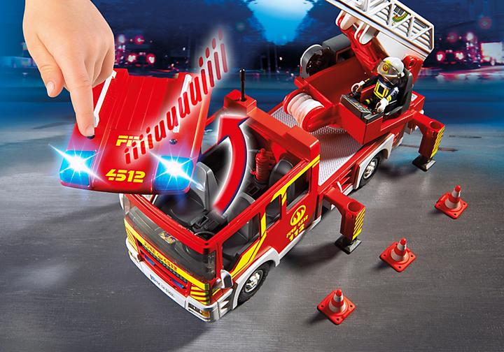 Image du produit Playmobil Véhicule échelle de pompier avec son et lumière (5362, Playmobil City Action)