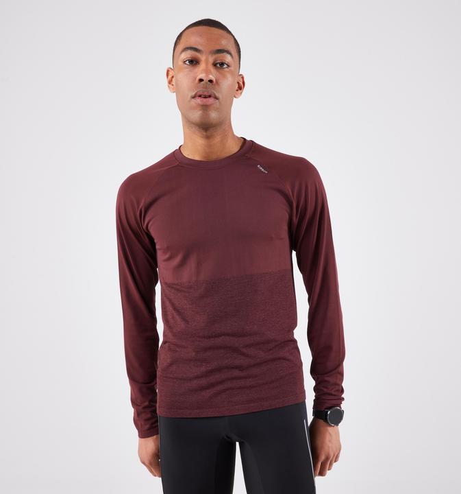 Immagine prodotto Kiprun Maglietta da corsa a maniche lunghe senza cuciture da uomo - Run 500 rosso bordeaux (L)