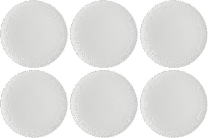 La Porcellana Bianca Set mit 6 Momenti Speisetellern - Weiss 26 cm