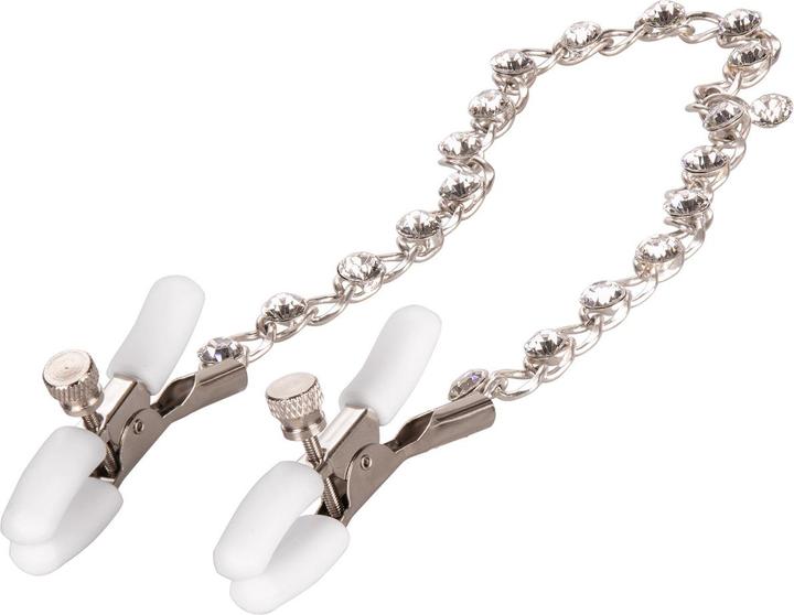 Actual product image CalExotics Crystal Chain Nipple Clamps