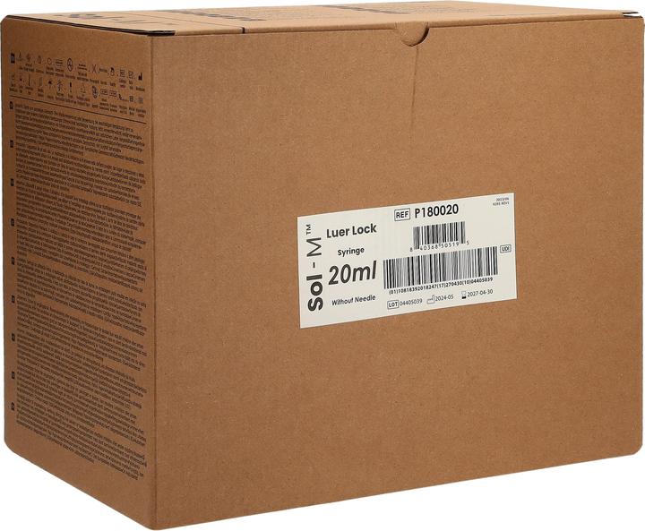 Produktbild Sol-m Spritze ohne Nadel 20ml Luer Lock 100 Stk