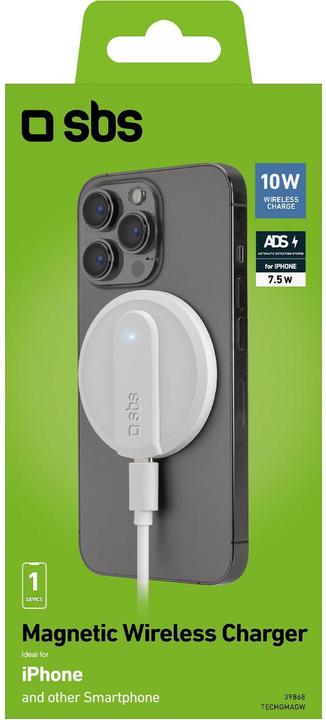 Image du produit SBS TECHGMAGW Chargeur pour appareils mobiles Blanc Intérieur (10 W)