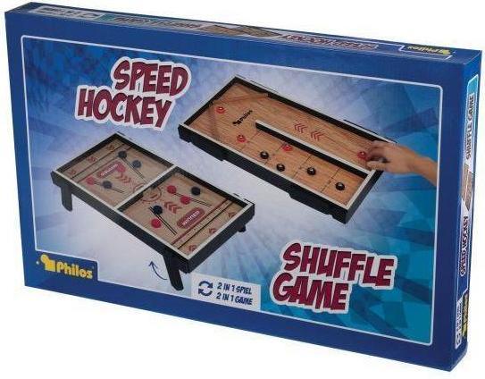 Immagine prodotto Philos Shuffle Game & Speed Hockey, gioco da tavolo, con piedini