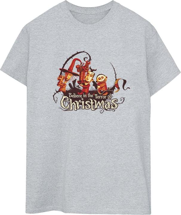 Actual product image Disney Womens/Ladies The Nightmare Before Christmas Christmas Terror Cotton Boyfriend T-Shirt (XL)