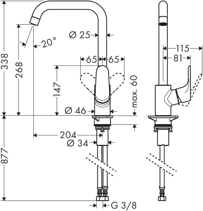 Produktbild hansgrohe Focus Küchenarmatur